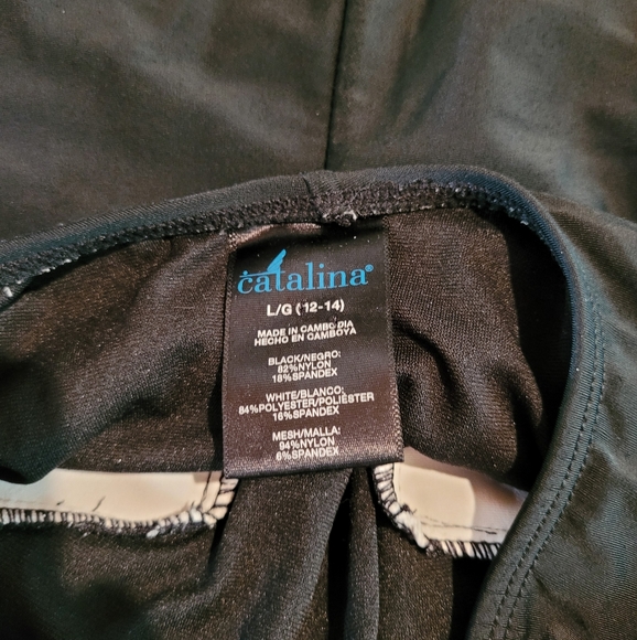 Catalina women's size Large 12-14 modest bathingsuit black - Picture 3 of 7